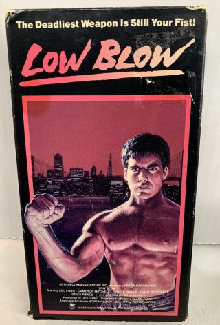 Low Blow Vhs Tape (troy Donahue,  Cameron Mitchell) Very Rare (1986,  Vestron) Oop