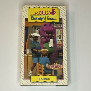 Vtg Vhs Barney & Friends: Hi Neighbor Rare Time Life Video Cassette 1992