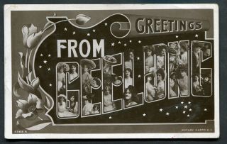 Australia,  Victoria,  Greetings From Geelong,  Insert Of Actresses In Letters,  Pu 