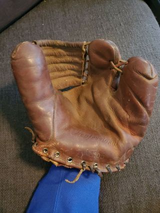 Wilson A2200 Vintage 2 Finger Baseball Glove 1940s.  Leather Glove Rare