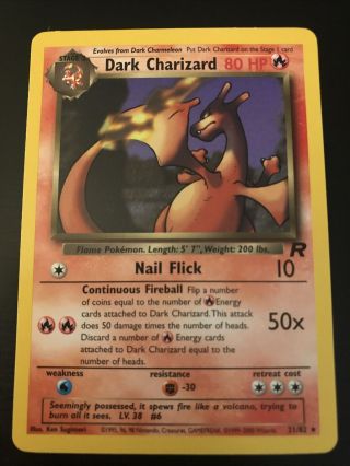 Dark Charizard Pokémon Card 21/82 Non - Holo Team Rocket -