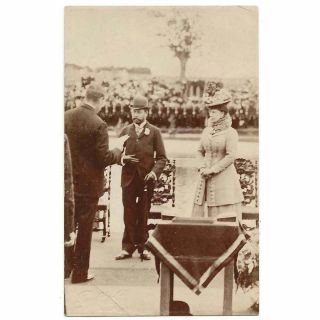 Shepton Mallet Prince & Princess Of Wales At Collett Park 1909,  Rp Postcard