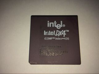 Intel 486 Dx4 75mhz A80486dx4100 Sx729 I486 Cpu Processor Vintage Rare 3volt