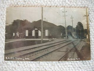 Rppc - Jordan Ny - Trolley - Street Railway Station - Interurban Railroad - Real Photo - Rp
