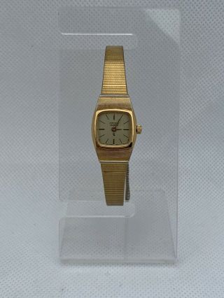 Citizen 3220 - 893441 Vintage Rare Wrist Watch Quartz Ladies Gold Tone