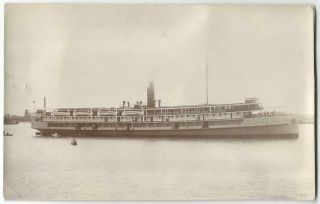 Shanghai China Excursion Steamer Steamship Boat Ship Rppc Real Photo 1911