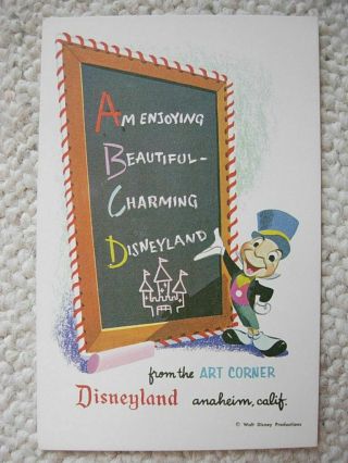 Disneyland - Anaheim Ca - Art Corner - Jiminy Cricket - Amusement Park - Walt Disney - Cal
