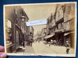 2x Coventry Butchers Row Photos C1898 Palmer & Co Shop Front St Mary’s Hall