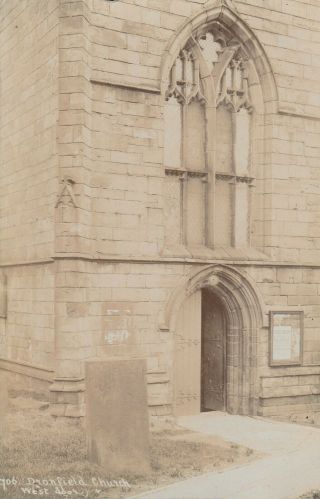 1910 Approx Gb B/w & Sepia Postcards X2 / Derbys / Dronfield / Church