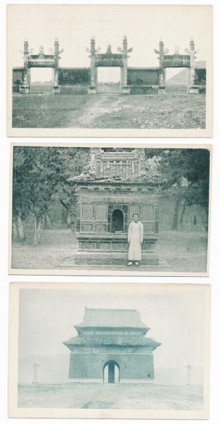 3 China Postcards From The Ching Er Hotel Nankou 1918