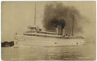 Rppc Postcard Pesha 7 Great Lakes Northern Steamship Co.  " North West " 1894 - 1918