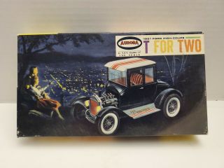 Rare Vintage 1962 Aurora Model Kit Hot Rod T For Two 1921 Ford High Coupe