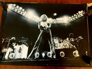 23x33 Rare Poster Led Zeppelin Bw Concert Robert Plant Jimmy Page Rock Music T4