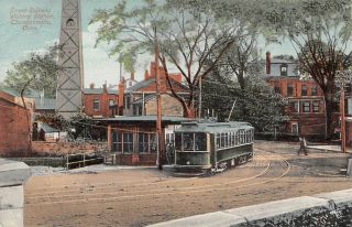 Thompsonville,  Ct,  Trolley At Waiting Station,  Danziger & Berman Pub C 1907 - 14