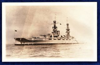 Uss Arizona Battleship Rppc Postcard Real Photo  Ww1 Circa 1918 - 1930