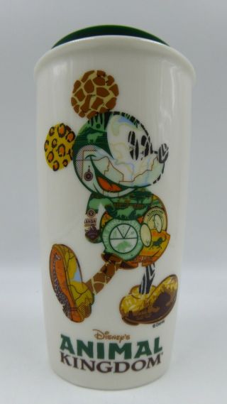 Disney Parks Mickey Mouse Starbucks Animal Kingdom Ceramic Tumbler Rare