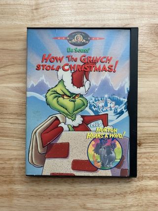 Dr Seuss - How The Grinch Stole Christmas & Horton Hears A Who (dvd,  1997) Rare