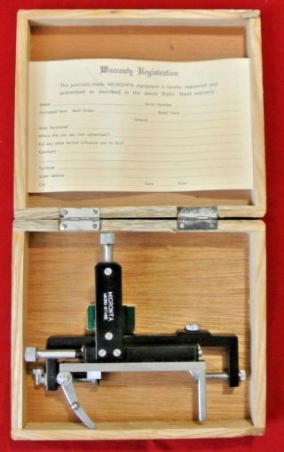 Rare Vintage Micronta Micro - Stage Precision Micrometer Positioner Tool 2