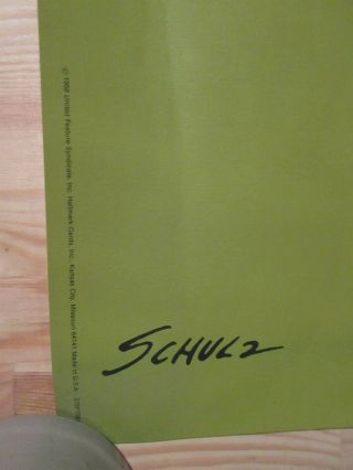 Rare Vintage 1958 Peanuts Schulz SNOOPY Tennis Motivational Poster HALLMARK 2