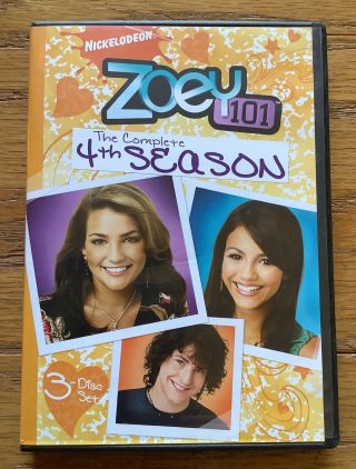 Nickelodeon Zoey 101 The Complete 4th Season Dvd 2009 3 - Disc Set Rare