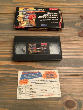 Street Fighter Ii 2 Special Champion Edition Promo Vhs Tape Genesis Tips Rare