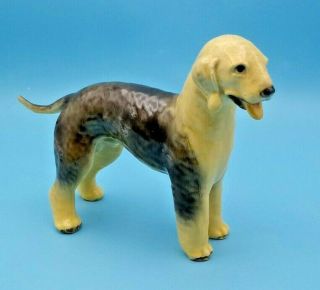 Rare Antique Bedlington Terrier Dog Figurine Mortens Studio Pre 1960s