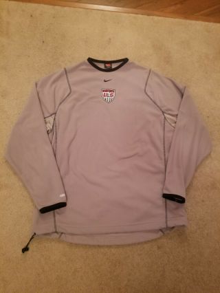 Rare Vintage Nike Usa Soccer Therma - Fit Fleece Size Large Center Check