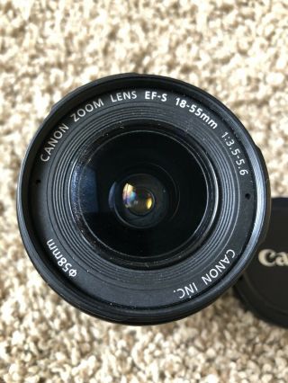 Rare Canon Zoom Lens Ef - S 18 - 55mm 1:3 5 - 5.  6 58mm