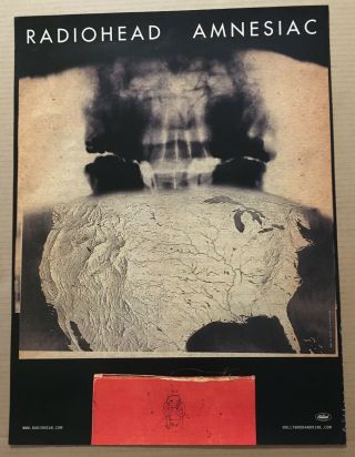 Thom Yorke Radiohead Rare 2001 Promo Poster Of Amnesiac Cd 18x24 Never Displayd