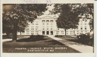 Fourth District State Normal - Springfield,  Mo Rppc 1915 Postcard/missouri St.  E6
