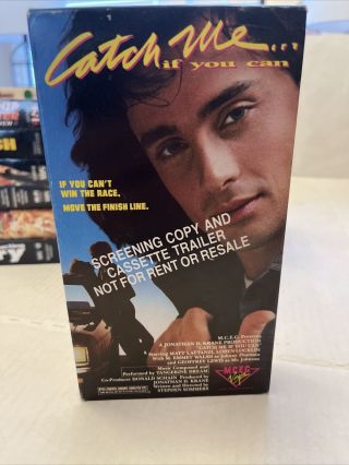 Catch Me.  If You Can 1989 Rare Vhs Starring Matt Lattanzi Screener Demo Htf