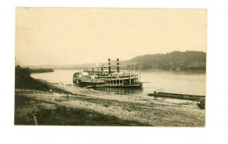 Rppc Steamboat City Of Louisville Docked At The Big Store On Ohio River C1908