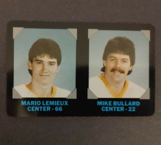 1985 7 - Eleven Credit Cards Mario Lemieux Rookie Rc 15 Vg/ex.  Rare