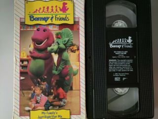 Rare Barney & Friends - My Family’s Just Right For Me (vhs,  1992) Time Life8