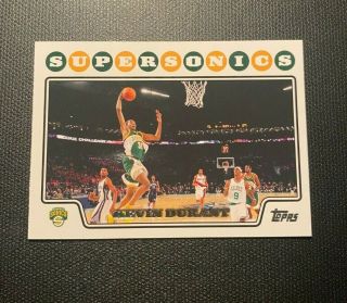 2008 - 09 Topps Kevin Durant Rare 2nd Year Card 156 Seattle Supersonics 08 - 2009