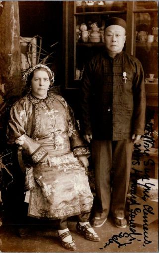 Interracial Couple In Chinatown? San Francisco,  Ca,  Real Photo Postcard