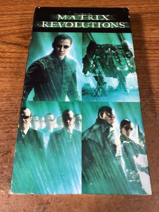 Matrix Revolutions Vhs Vcr Video Tape Movie Keanue Reeves Very Rare