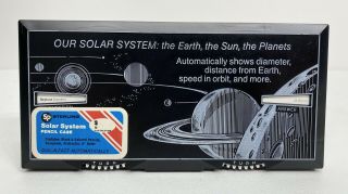 Rare Vintage Sterling 562 Educator Pencil Case Box " Our Solar System " Complete