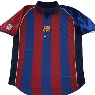 Vintage 2001 Men’s Nike Fc Barcelona Soccer Jersey Kit Size Xx Large Rare