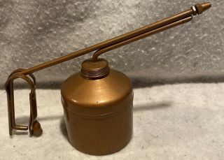 Vintage Golden Rod Dutton - Lainson Co Quart Oil Can/Oiler Rare Gold Label Intact 3