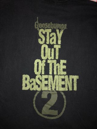 Rare Goosebumps Stay Out Of The Basement Shirt Retro Vintage 90s Youth XLarge 2
