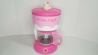 Rare Vintage Hello Kitty Sanrio Pink White 6 Cups Coffee Maker Anime Japan