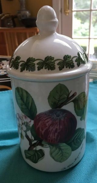 Portmeirion Pomona Large Bath Jar With Lid Hoary Morning Apple,  Rare
