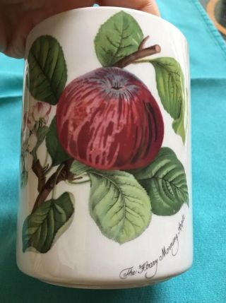 Portmeirion Pomona Large Bath Jar With Lid Hoary Morning Apple,  Rare 2