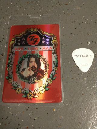 Pat Smear Foo Fighters Rare Backstage Pass And Stage - Guitar Pick Plectrum