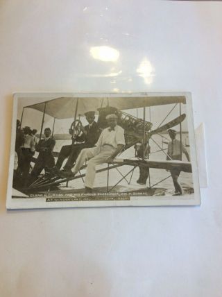 William A Sunday,  Glenn H Curtiss Aviation Postcard
