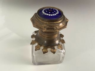 Fine Rare Antique French Palais Royale Ormolu Enamel Small Perfume/scent Bottle.