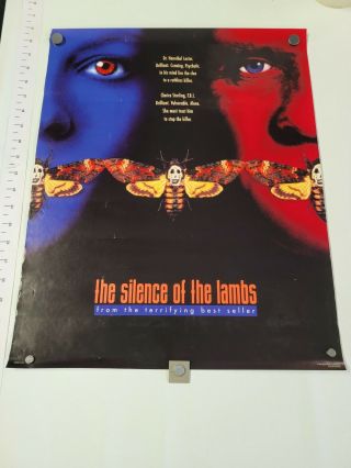 Rare Two Face Silence Of The Lambs 1990 Movie Poster Window Card Teaser