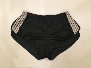 Sub 4 Rare Vintage Nylon High Cut Athletic Running Shorts Black Sz L Usa 70s 80