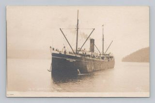 Rppc,  Steamship Ss Northwestern,  Alaska,  Under Steam,  1910 - 1930 Real Photo